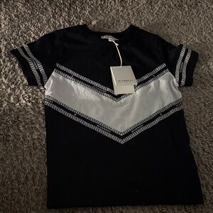 Givenchy Kids Black and White Patterned Tee